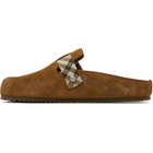 Burberry Tan Check Suede Urchin Loafers