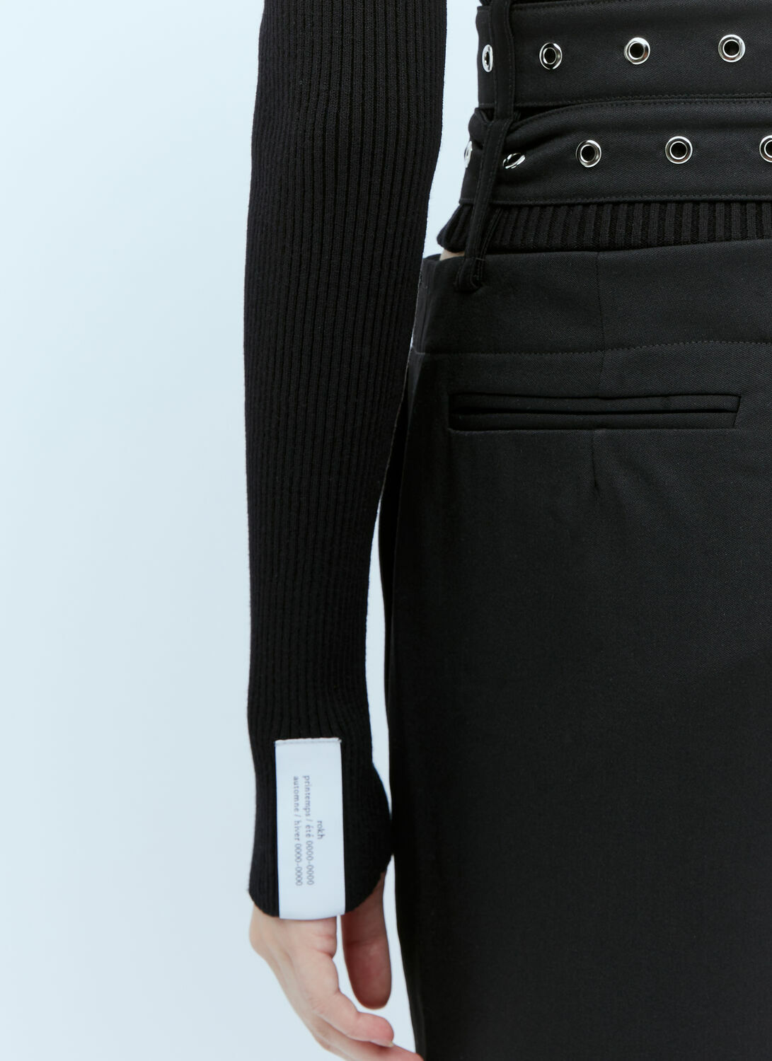 Rokh Rib Bustier With Detached Sleeves