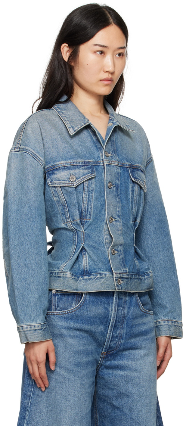 【CITIZENS of HUMANITY】DENIM ジャケット Citizens of Humanity Blue Leela Belted Denim Jacket Citizens