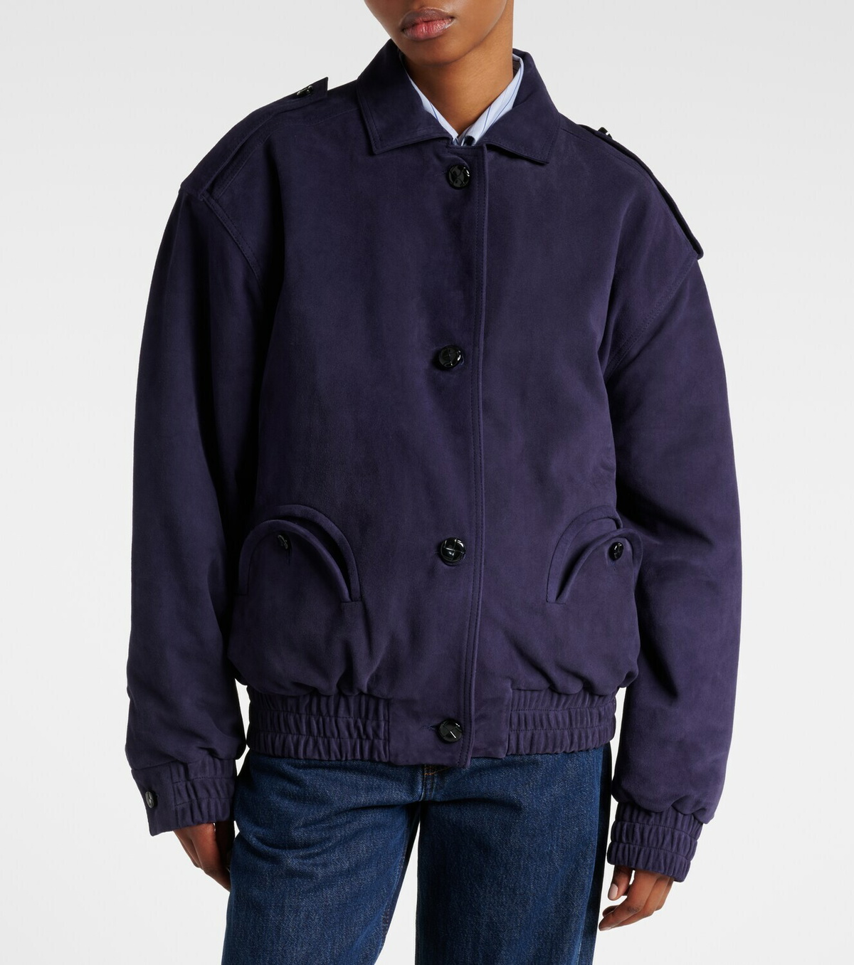 Blazé Milano Viva Charlie suede bomber jacket