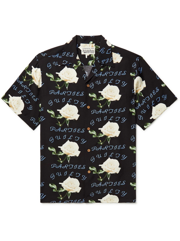 Photo: WACKO MARIA - Camp-Collar Printed Woven Shirt - Black