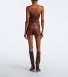Stouls Roxie mid-rise leather shorts