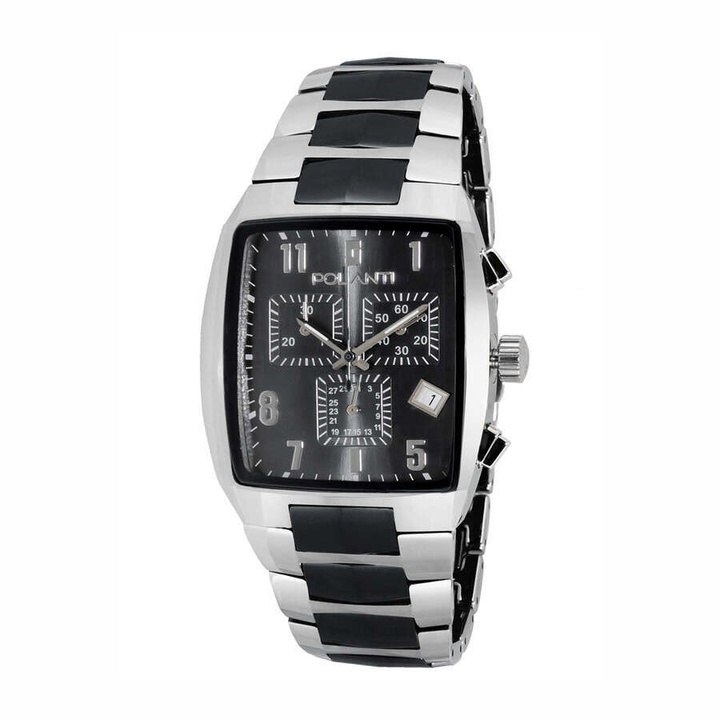 Photo: Polanti Valor Quartz Black Dial Mens Watch PO1085-CBK
