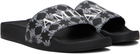 AMIRI Black MA Quad Canvas Pool Slides