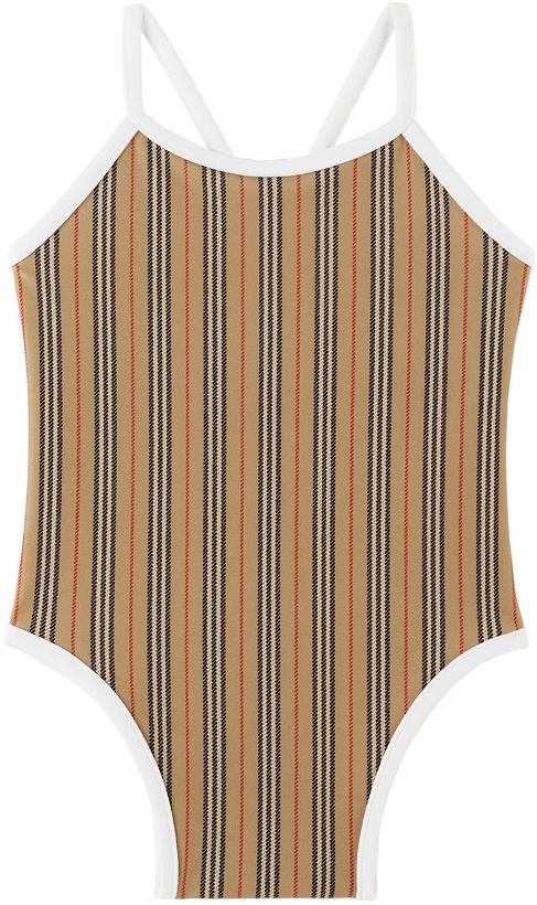 Photo: Burberry Baby Beige Stripe One-Piece Swimsuit
