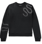 AMIRI - Oversized Appliquéd Loopback Cotton-Jersey Sweatshirt - Men - Black