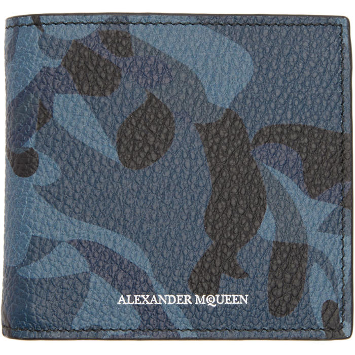 Photo: Alexander McQueen Blue Skull Camo Wallet 