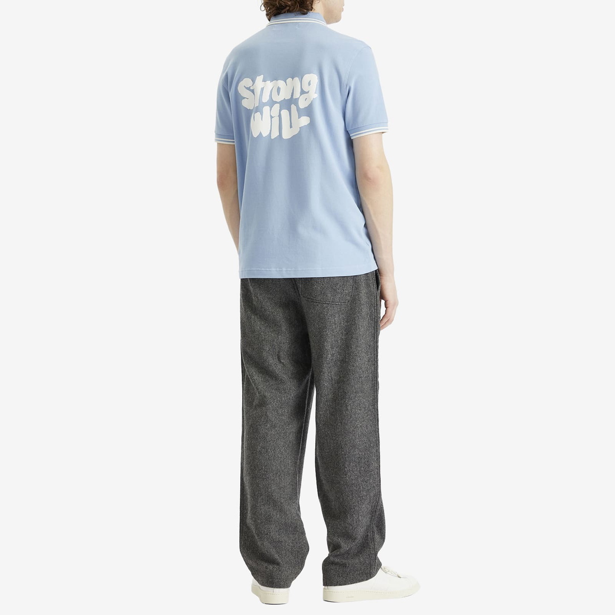 Comme des Garçons SHIRT Men's x Fred Perry Polo Shirt in Sky Blue