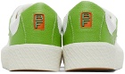 BY FAR White & Green Rodina Sneakers