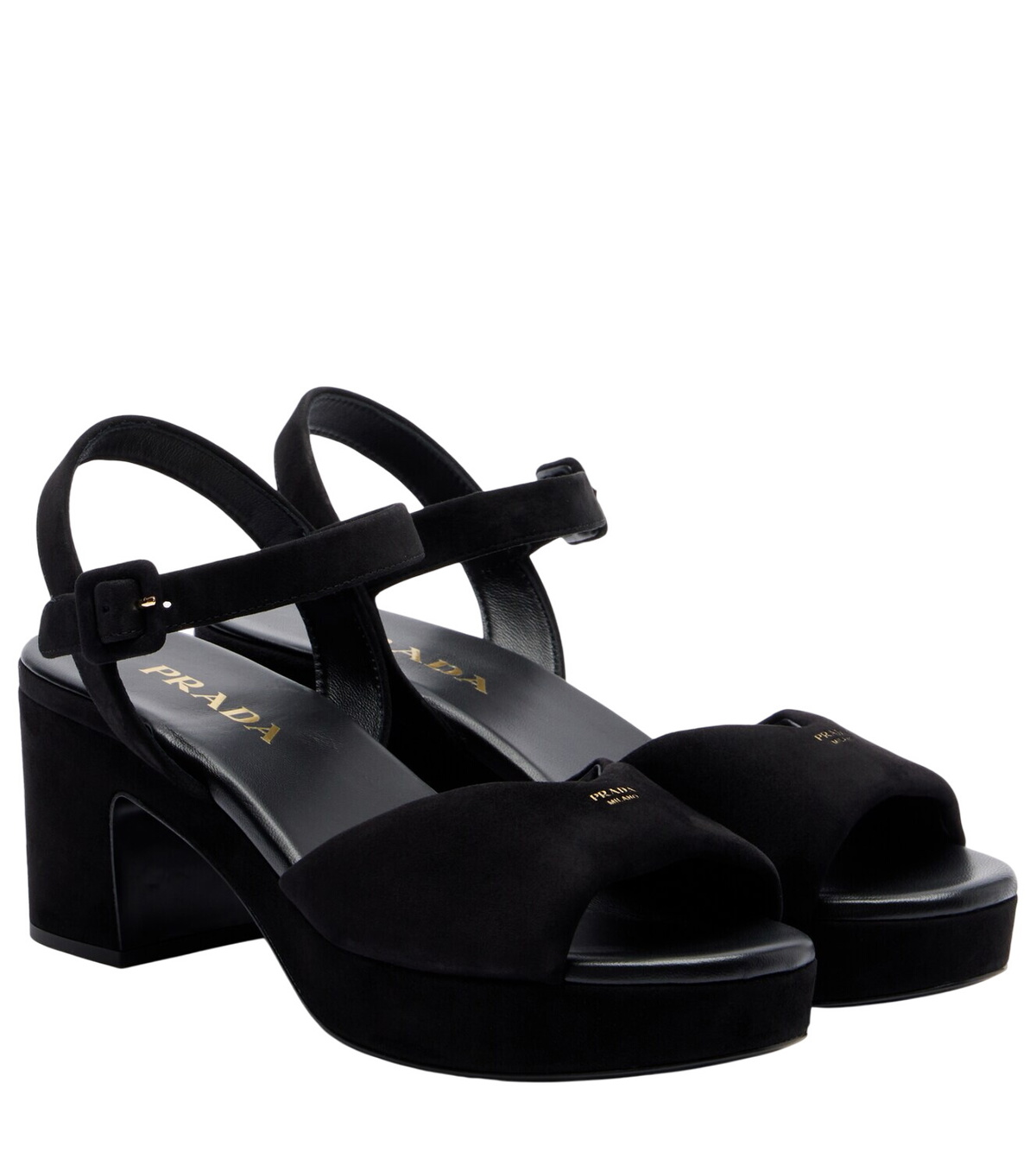 Prada Monolith crochet raffia-effect sandals Prada