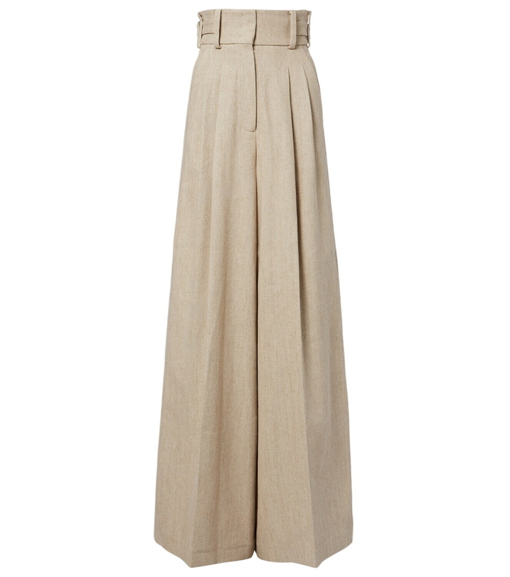 Photo: Elie Saab Linen and cotton canvas wide-leg pants