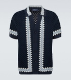 Frescobol Carioca Pinto crochet cotton bowling shirt