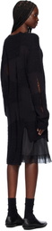 YOHJI YAMAMOTO Black 5G Randome Damage Processed Cardigan