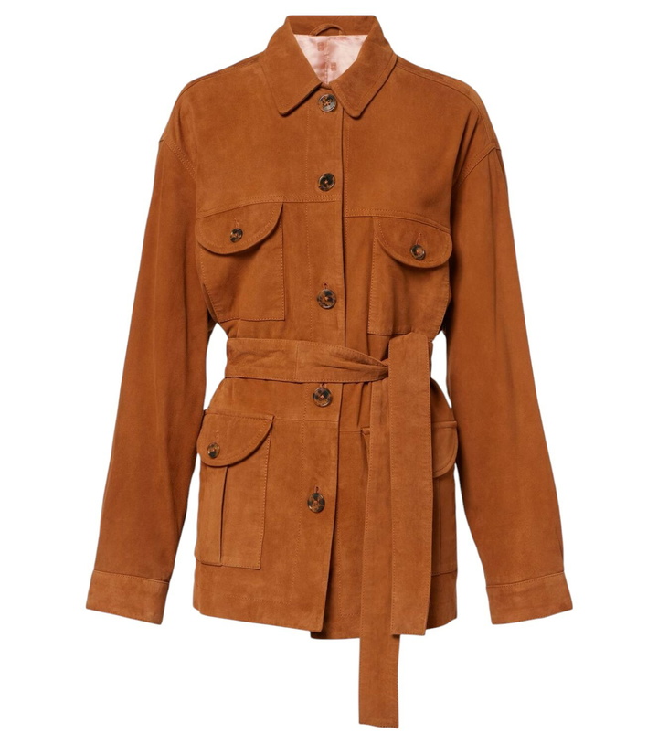 Photo: Blazé Milano Viva Sahariana belted suede jacket