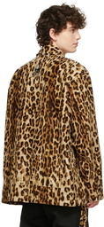 mastermind WORLD Brown Leopard Shirts Jacket