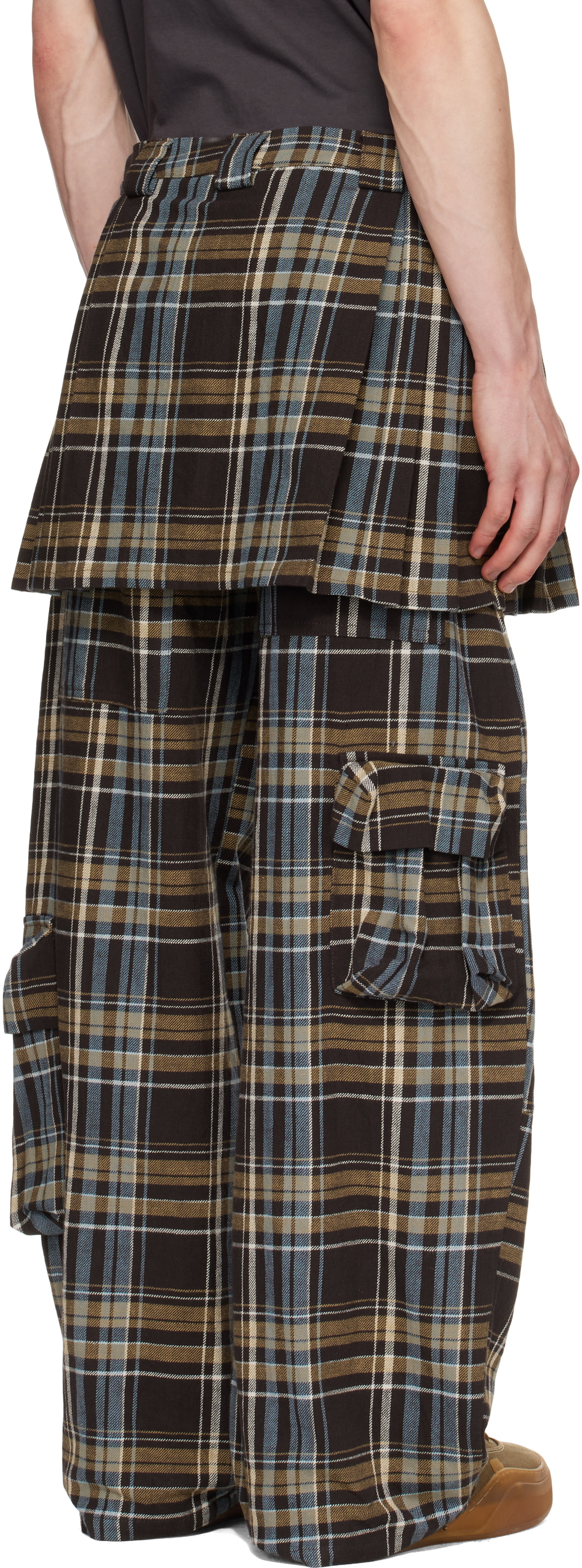 Collina Strada Brown Lawn Skirt Cargo Pants