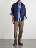 Kartik Research - Pataudi Checked Linen Shirt - Blue