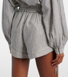 Marant Etoile Thaliany striped cotton shorts