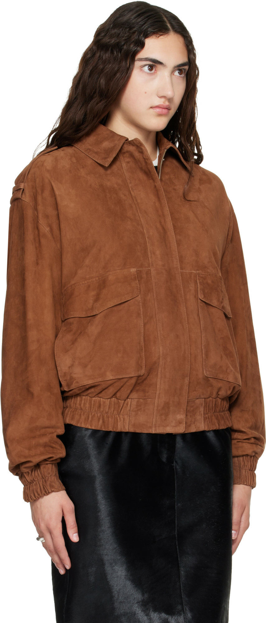 Arma Brown Halti Suede Bomber Jacket