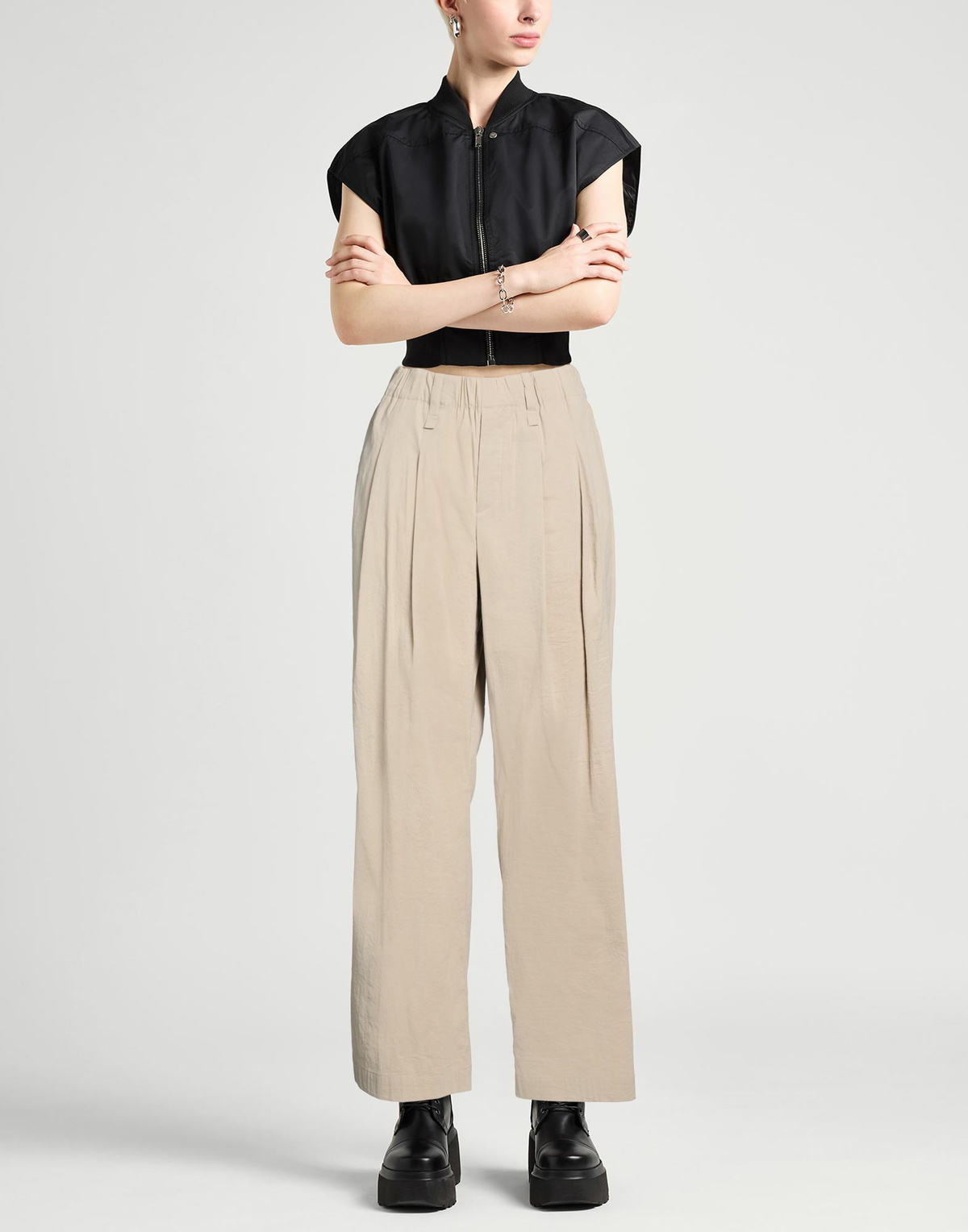 Issey Miyake Womens Pants in Taupe