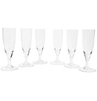 The Wolseley Collection - Set of Six Crystal Champagne Glasses - Neutrals