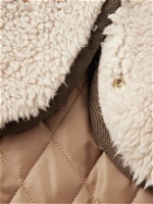 Sacai - Carhartt WIP Fleece-Trimmed Cotton and Nylon-Blend Canvas Hooded Parka - Neutrals
