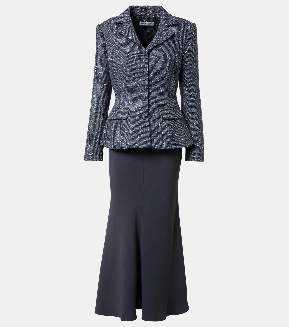Self-Portrait エレガント Boucle Crepe ミディドレス Self-Portrait エレガント Boucle Crepe ミディドレス