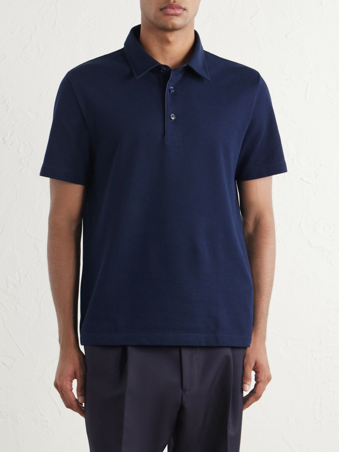 Brioni - Cotton-Piqué Polo Shirt - Blue