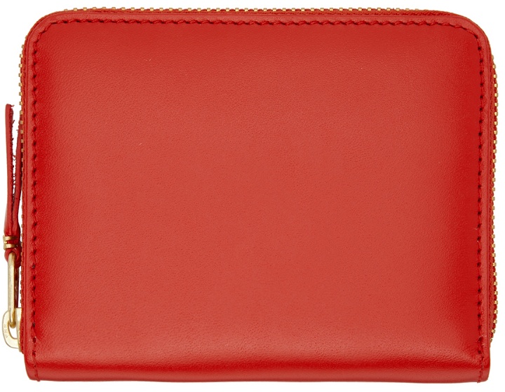 Photo: COMME des GARÇONS WALLETS Orange Leather Multicard Zip Card Holder