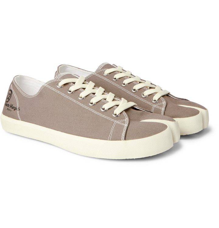 Photo: Maison Margiela - Tabi Split-Toe Canvas Sneakers - Brown