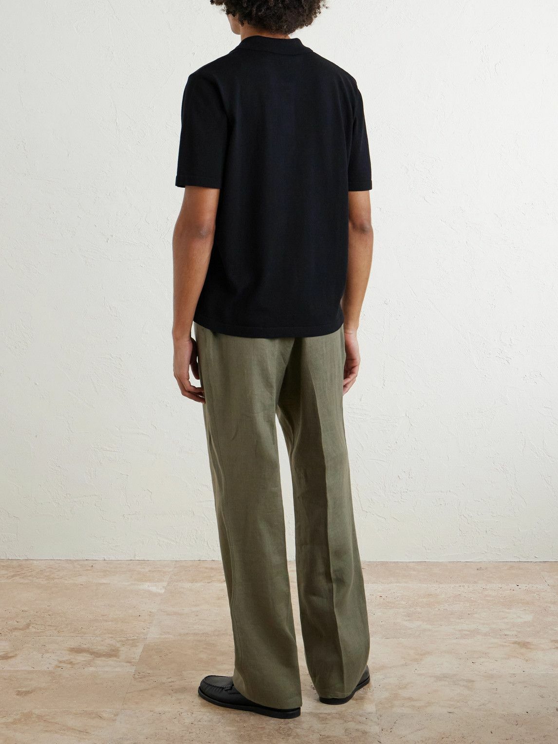 A.P.C. - Logo-Intarsia Cotton Polo Shirt - Black