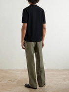 A.P.C. - Logo-Intarsia Cotton Polo Shirt - Black