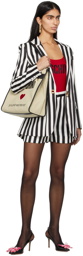 Moschino Black & White Striped Shorts