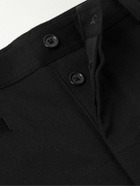 Dolce&Gabbana - Straight-Leg Logo-Appliquéd Paneled Cotton-Blend Gabardine Trousers - Black