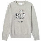 Soulland x Peanuts Vernon Crew Sweat in Grey Melange