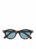 Zegna - Round-Frame Tortoiseshell Acetate Sunglasses