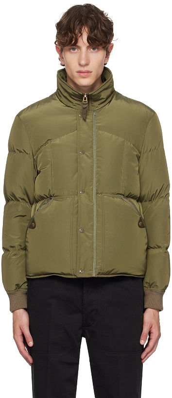 Photo: TOM FORD Green Quilted Down Jacket