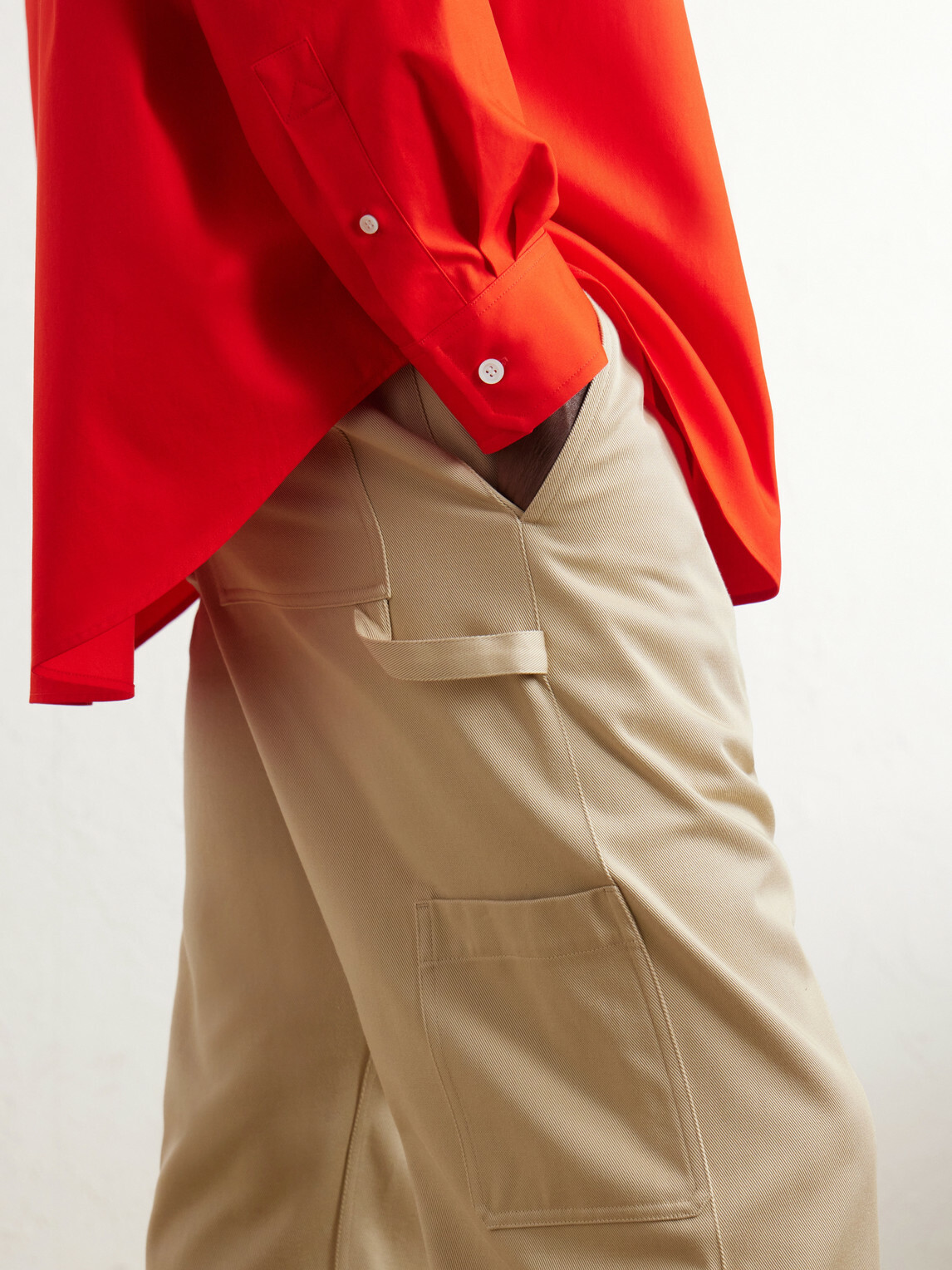 LOEWE - Anagram-Embroidered Cotton Shirt - Red