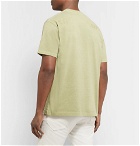 Cav Empt - Logo-Embroidered Acid-Washed Cotton-Jersey T-Shirt - Sage green