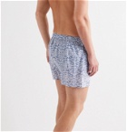 Sunspel - Floral-Print Cotton Boxer Shorts - Blue