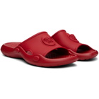 Versace Red Nettuno Rubber Slides