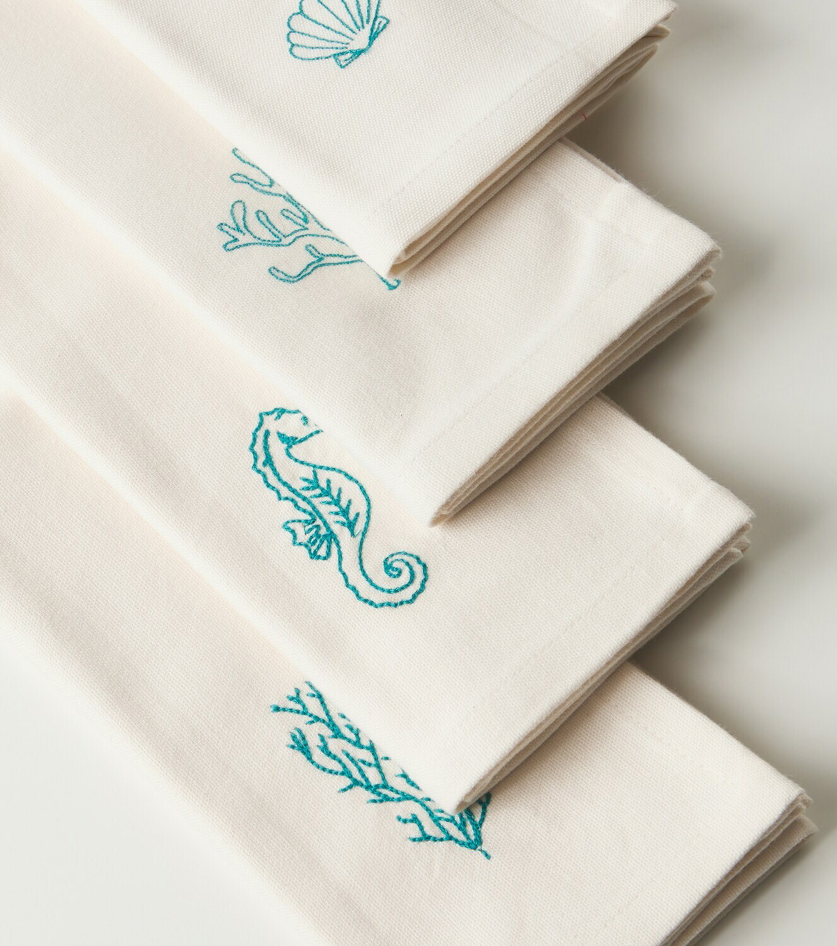 Les-Ottomans Set of 6 linen napkins
