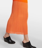 Stella McCartney Knitted plissé midi dress