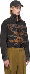 Y/Project Black Paris' Best Patch Denim Shirt