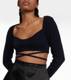 Patou Cropped wool and cashmere sweater