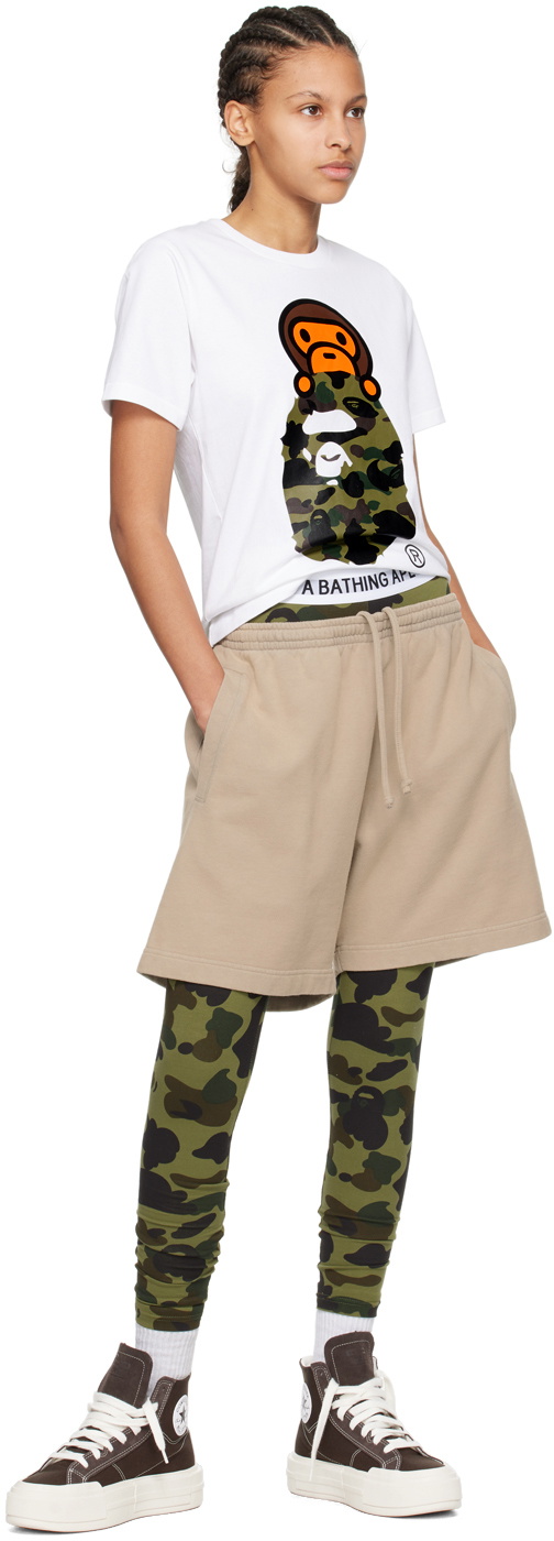 BAPE White 1st Camo Milo On Big Ape Head T-Shirt A Bathing Ape