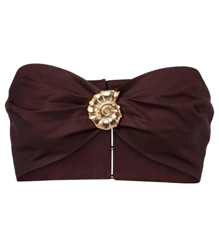 Photo: Adriana Degreas Embellished cotton-blend bandeau top