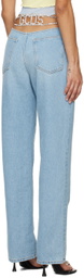 GCDS Blue Choker Jeans