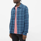 Paul Smith Men's Flannel Check Overshirt in Blue