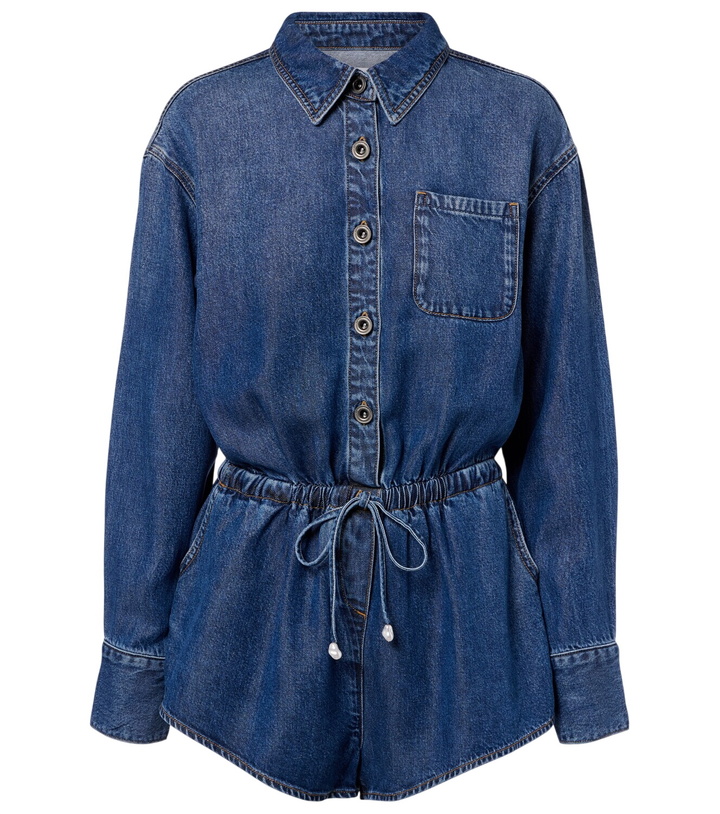 Photo: Self-Portrait Denim romper